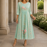 Liora Floral Maxi Dress - Mint Green