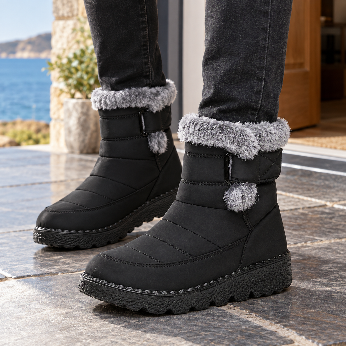 Veralli Quilted Winter Boots - Black