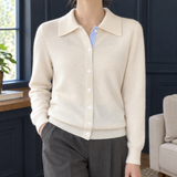 Lola Contrast Cardigan - Cream