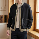 Hadrian Contrast Jacket - Black