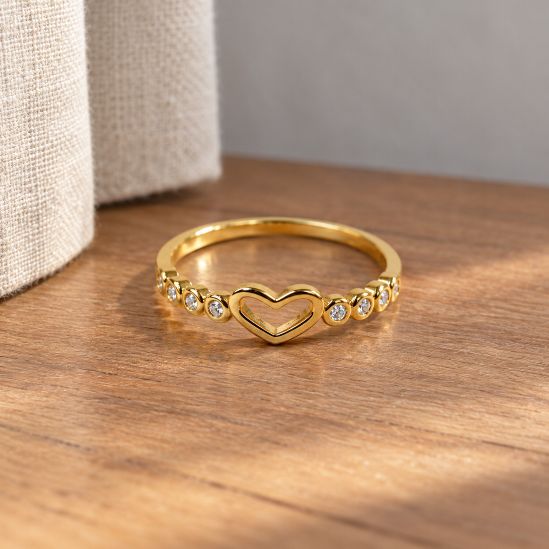 Ashford Heart Accent Ring - Gold Copper Alloy