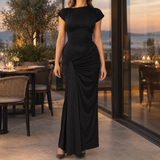 Sonia-Mae Ruched Maxi Dress - Black