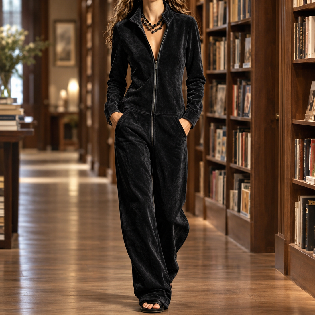 Nina-Louise Wide Leg Jumpsuit - Black