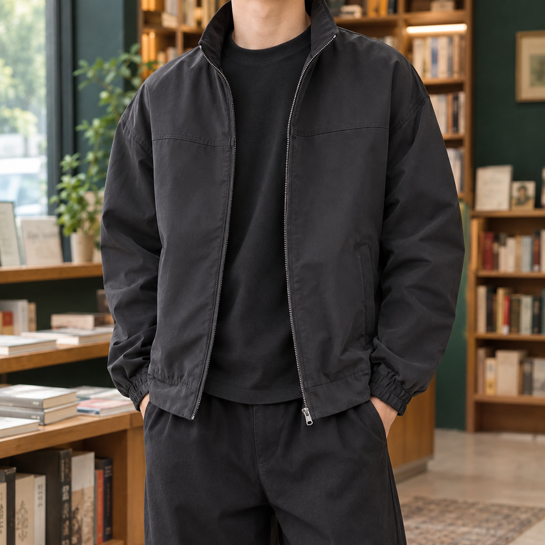 Cuthbert Zip Jacket - Black