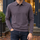 Soren-Dean Long Sleeve Polo - Purple