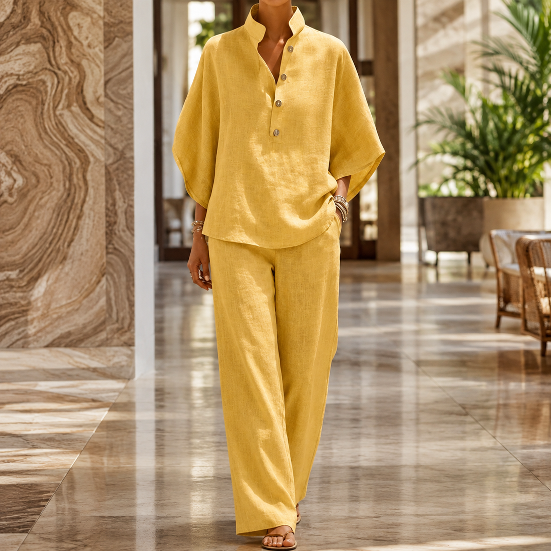 Florence Batwing Set - Yellow