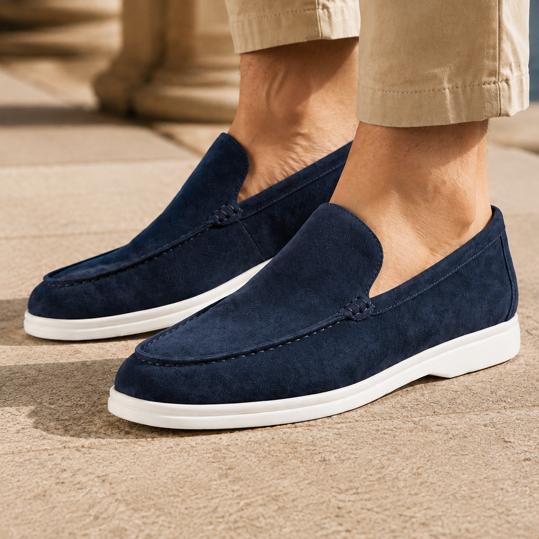 Ardenti Slip-On Loafers - Navy