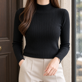 Bettina-Skye Mock Neck Top - Black