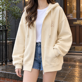Miriam Relaxed Zip Hoodie - Apricot Yellow