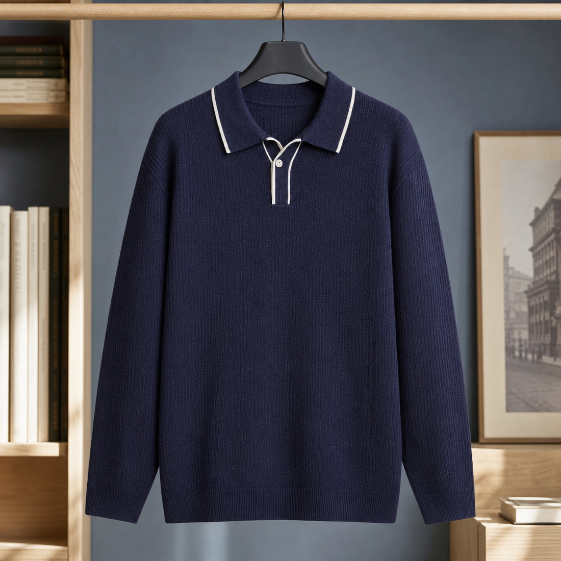 Augustus-Rhys Polo Sweater - Royal Blue