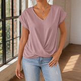 Willa V Neck Top - Pink