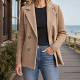 Margot Ribbed Blazer - Brown