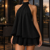 Nadine-Mae Halter Mini Dress - Black