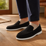 Doria Suede Loafers - Black
