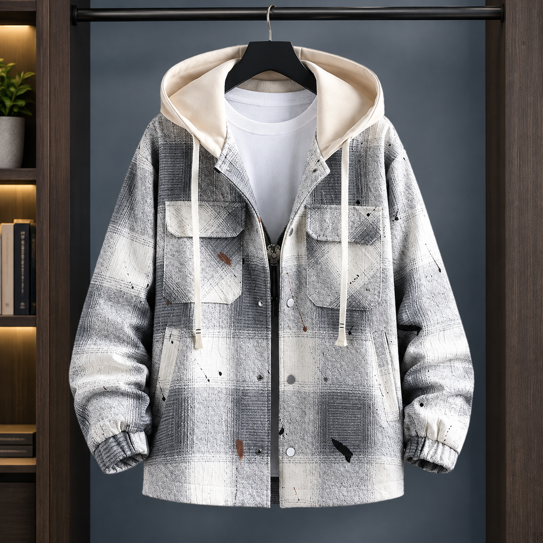 Simon-Flynn Hooded Jacket - Gray