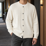 Bertram Cable Knit Cardigan - Off White