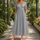 Alba Wrap Dress - Gray