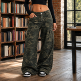 Renata-Eve Wide Leg Pants - Army Green