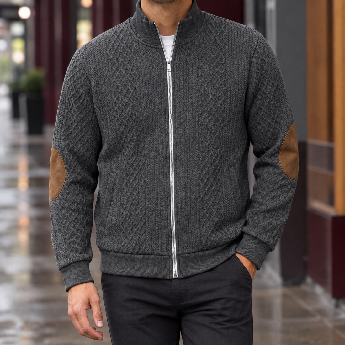 Ferrand Quilted Jacket - Dark Gray