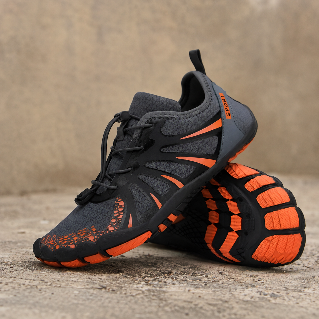 Alessia Barefoot Water Shoes - Dark Gray