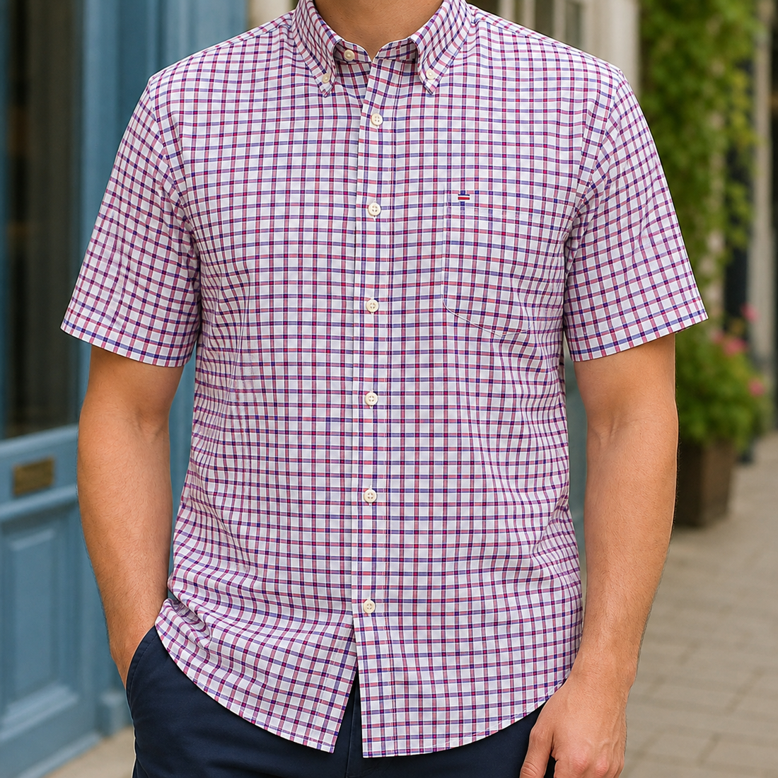 Nash Button-Down Shirt - Red