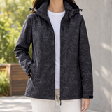 Valeria-Grace Printed Jacket - Black