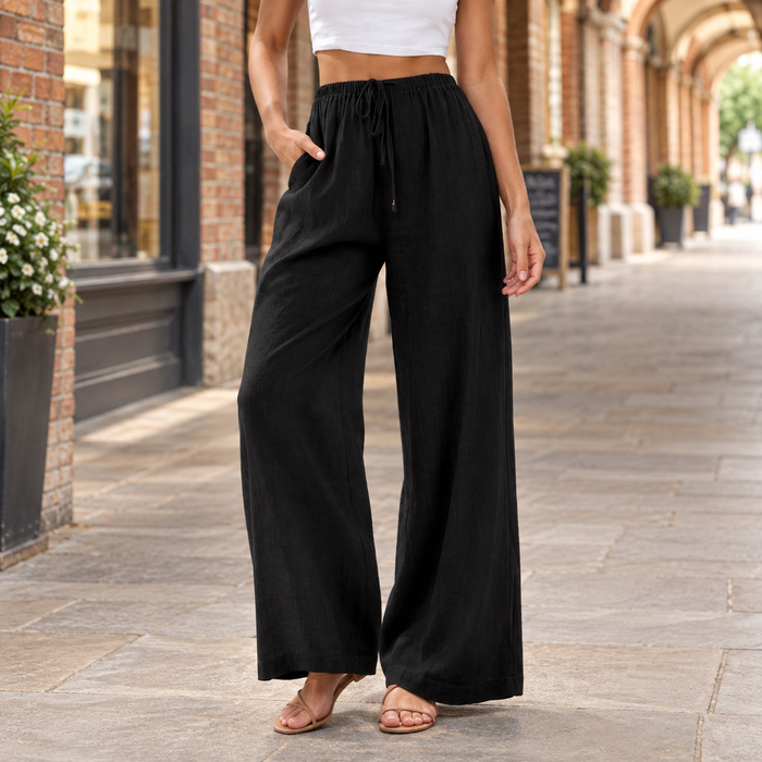 Yolande-Pearl Wide Leg Pants