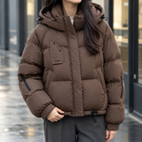 Erin Hooded Puffer Jacket - Starry Black