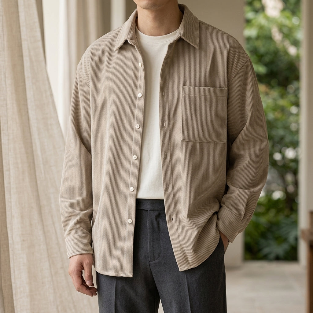 Knox Corduroy Shirt - Beige