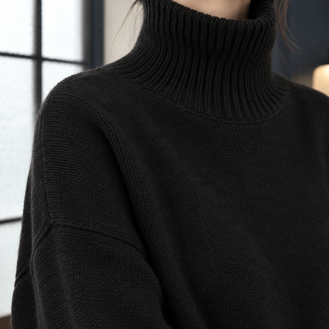 Cleo-Marie Wool Turtleneck - Lead Product Detail