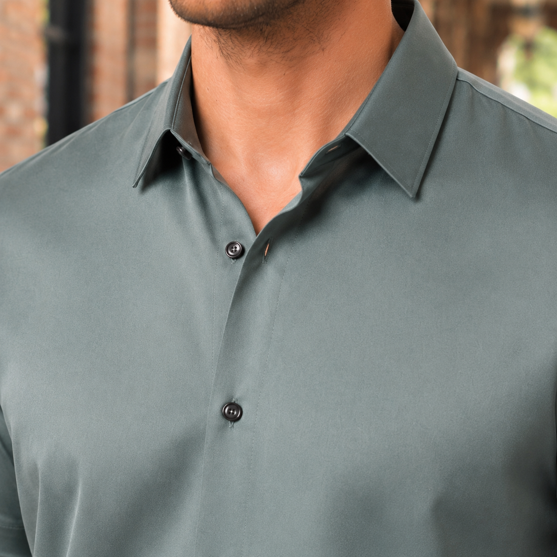 Lorcan Silk Shirt - Lead Product Detail