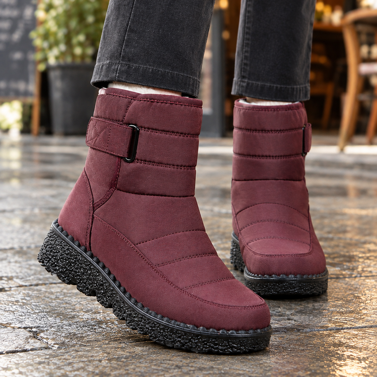 Abate Quilted Snow Boots - Lead Product Detail