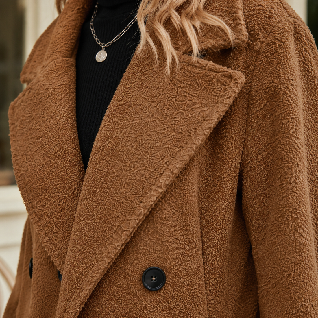 Anouk-Belle Wool Blend Coat - Lead Product Detail
