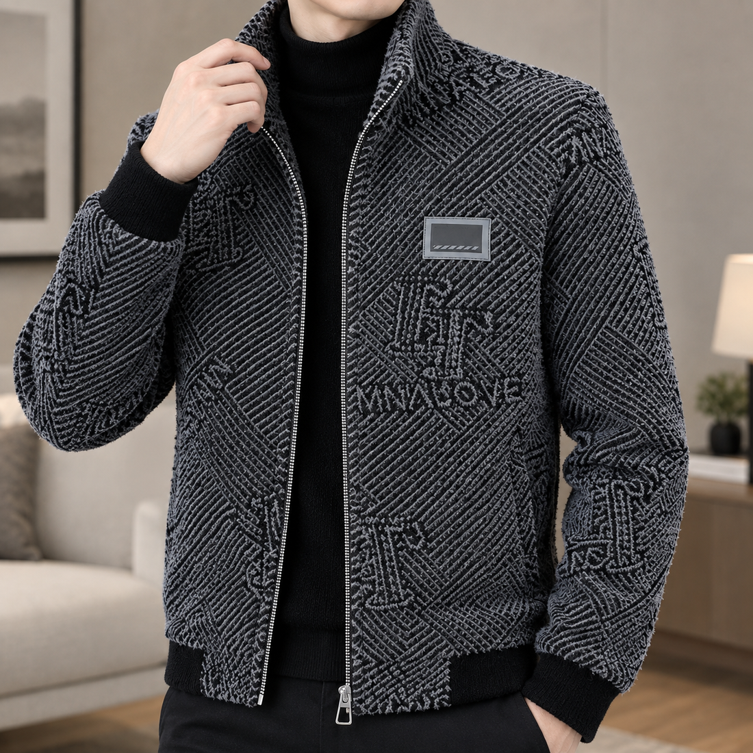Freddie Graphic Zip Jacket - Lead Product Detail