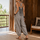 Nora Embroidered Jumpsuit - Lead Alternate View