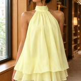 Autumn Layered Halter Dress - Lead Product Detail