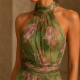 Nora-Pearl Halter Maxi Dress - Lead Product Detail