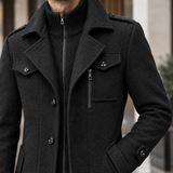 Caspian-Dean Wool Coat - Lead Product Detail