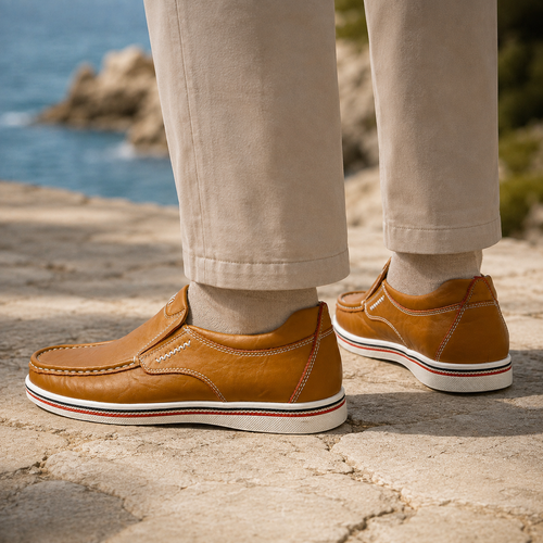 Alessia Contrast Loafers - Lead Alternate View