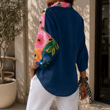 Isla Floral Blouse - Lead Alternate View