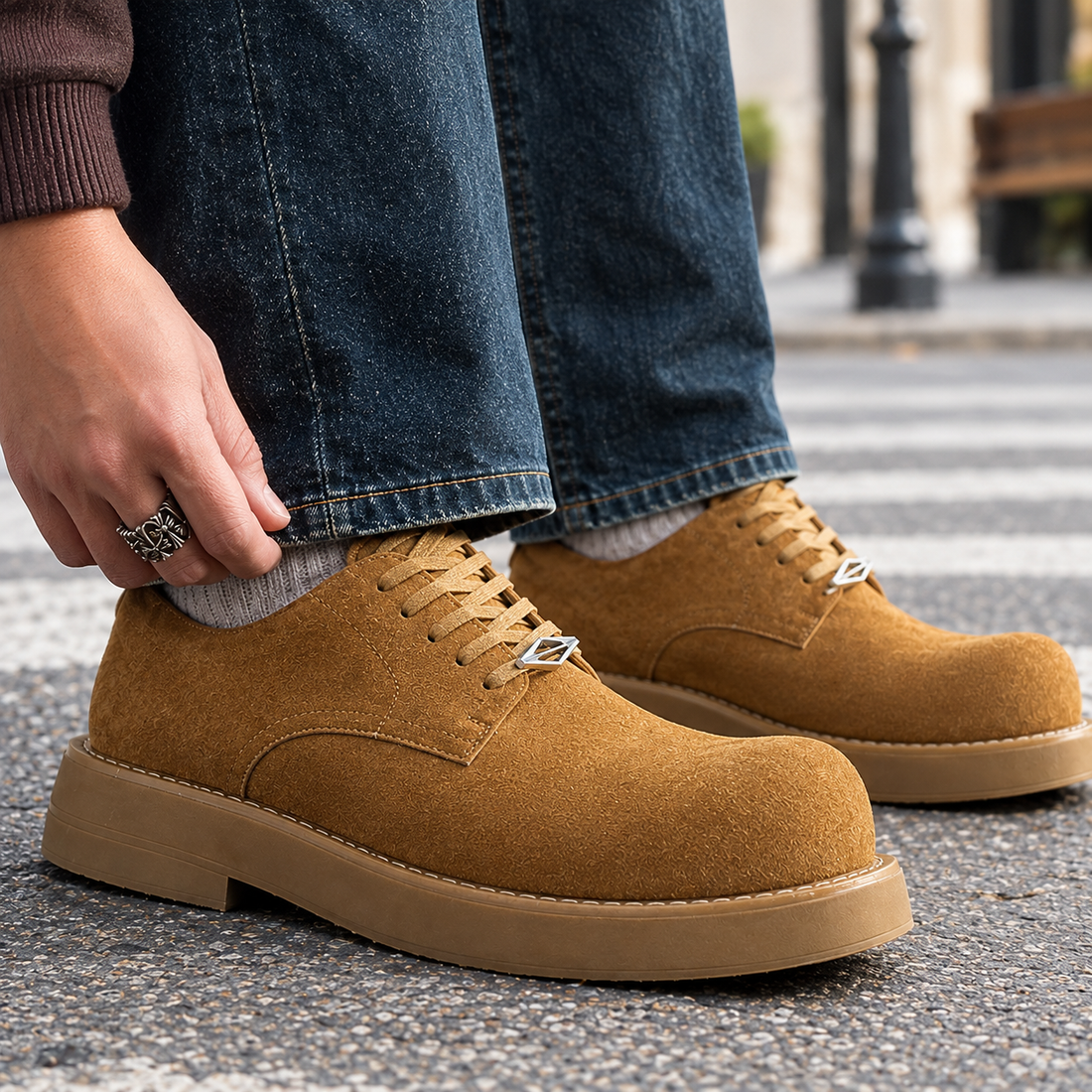 Zabarella Derby Shoes - Lead Product Detail