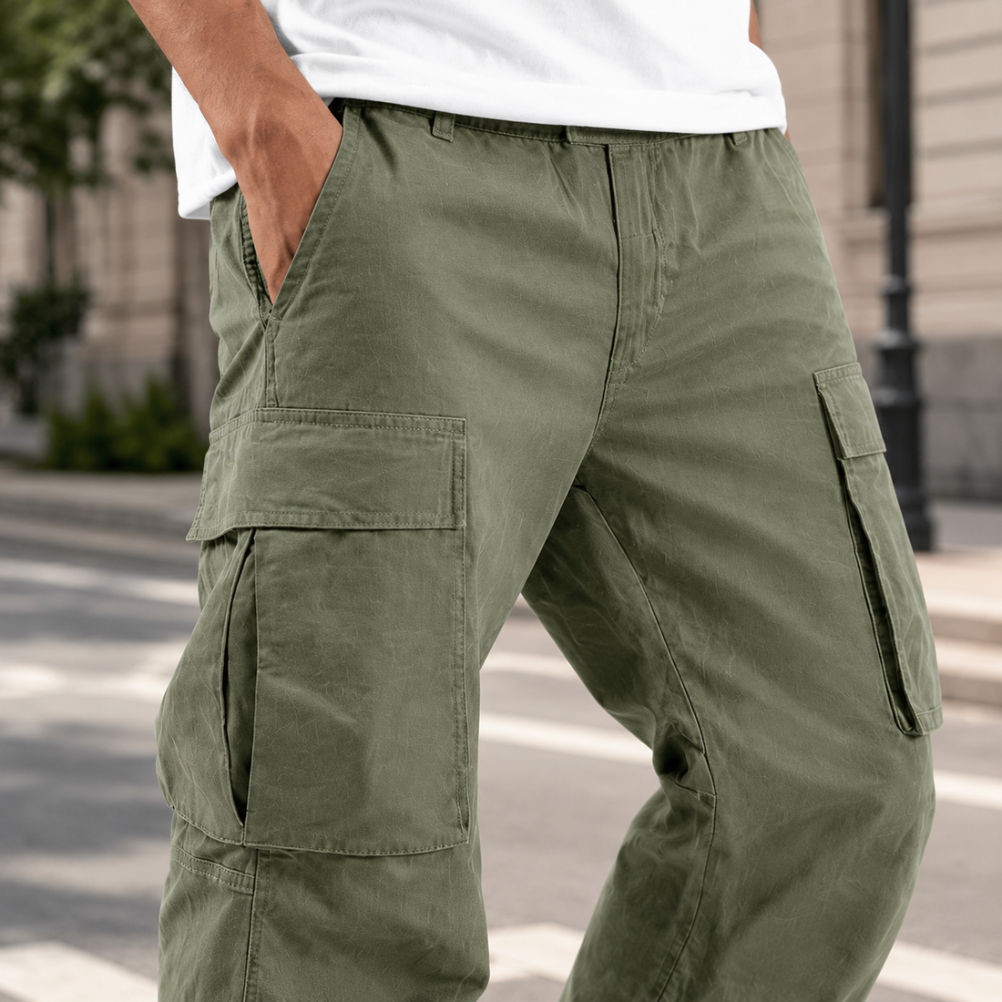Percival Relaxed Cargo Pants - Lead Product Detail