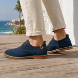 Santoro Suede Derby Shoes - Lead Alternate View