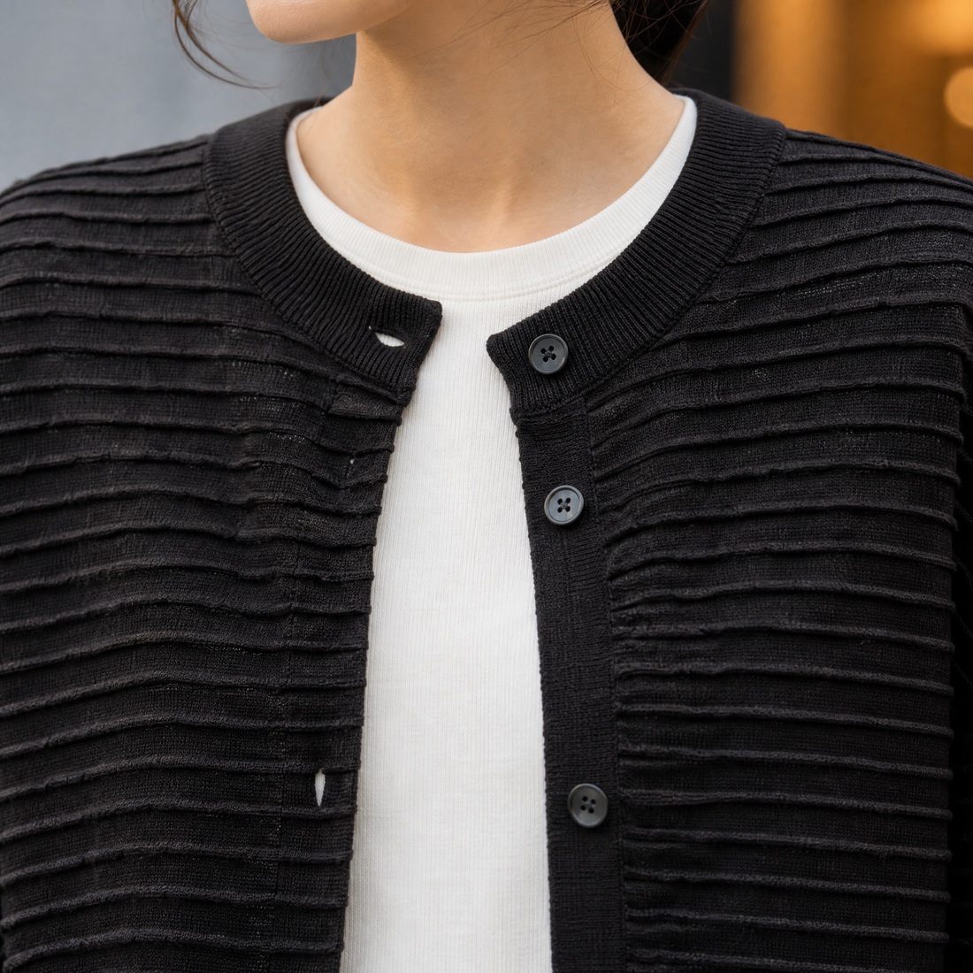 Junia-Sage Textured Cardigan - Lead Product Detail