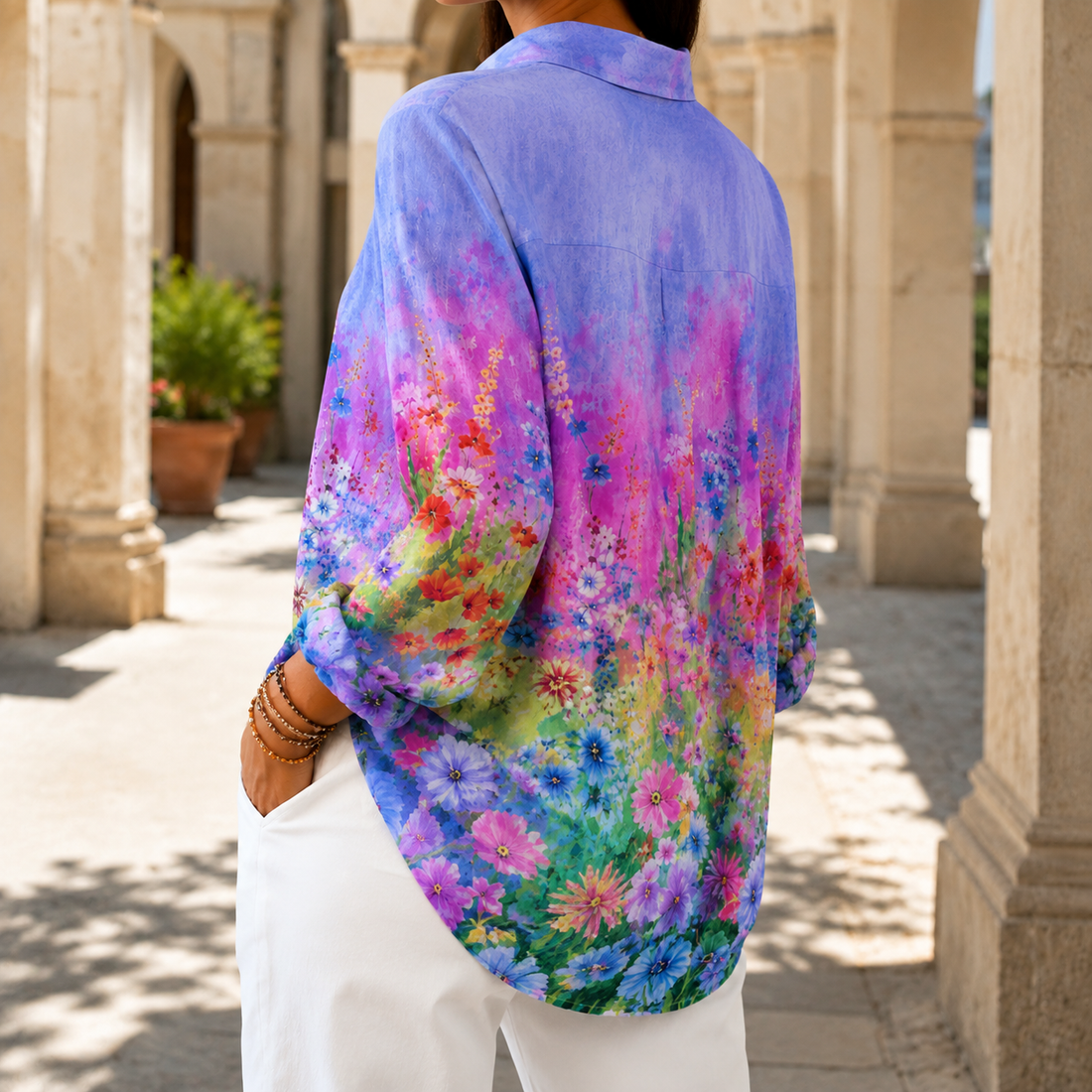 Renata Relaxed Blouse - Lead Alternate View