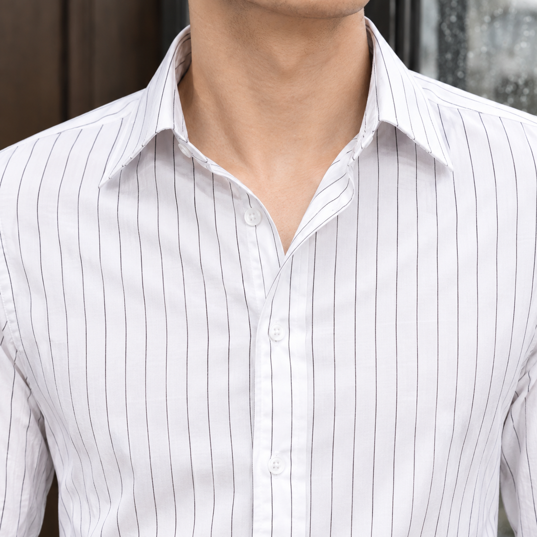 Fintan-Wren Striped Shirt - Lead Product Detail