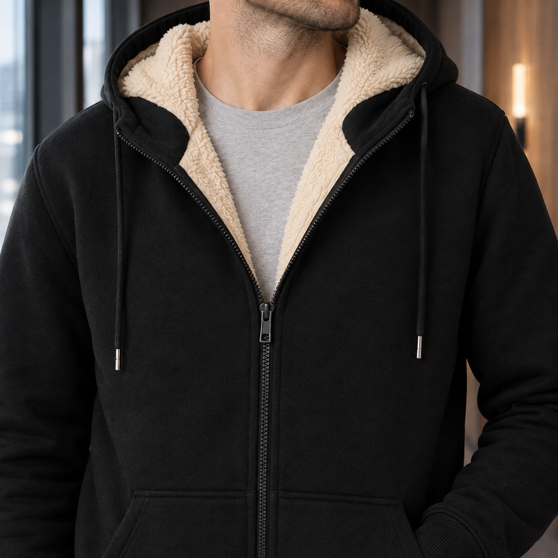 Ardan Fleece-Lined Hoodie - Lead Product Detail