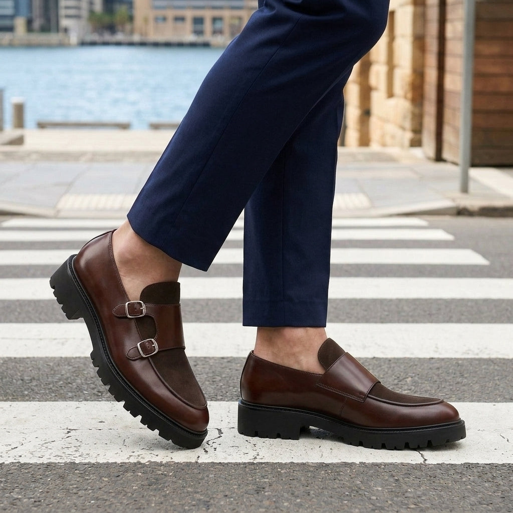 Montero Double Monk Shoes - Lead Alternate View