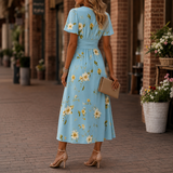 Marcella Wrap Midi Dress - Lead Alternate View