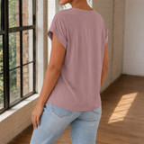 Willa V Neck Top - Lead Alternate View
